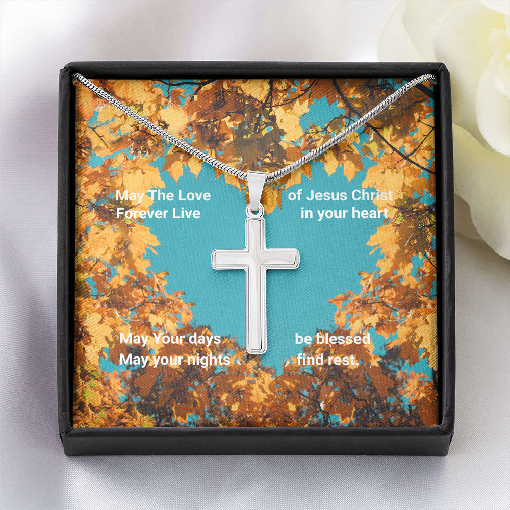 Love of Christ- Fall,  snake chain necklace