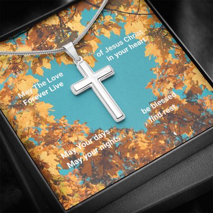 Love of Christ- Fall,  snake chain necklace