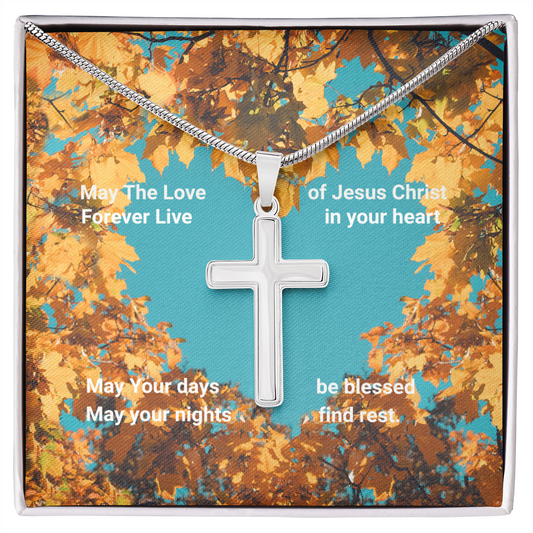 Love of Christ- Fall,  snake chain necklace