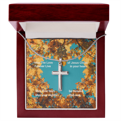 Love of Christ- Fall,  snake chain necklace