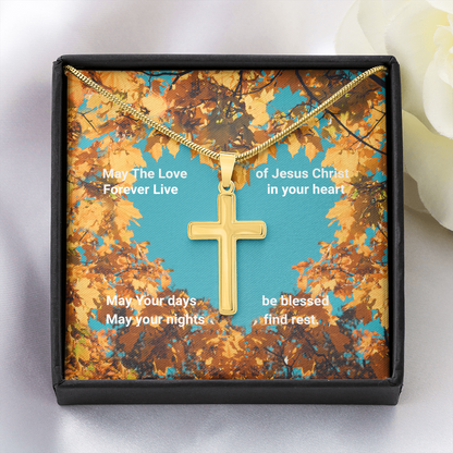 Love of Christ- Fall,  snake chain necklace