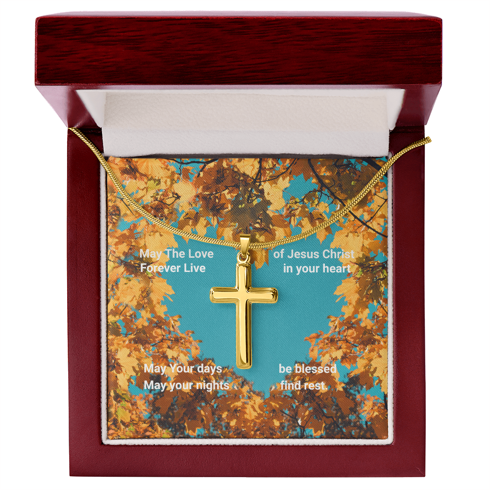 Love of Christ- Fall,  snake chain necklace