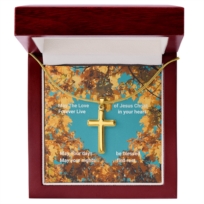 Love of Christ- Fall,  snake chain necklace