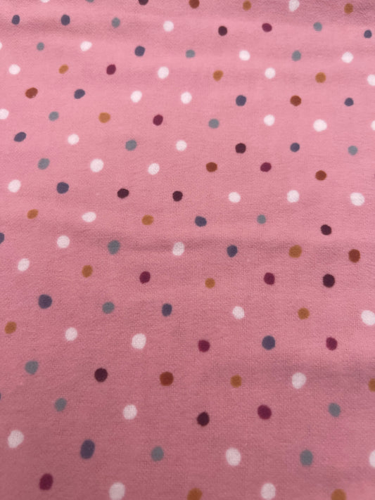 Pink with polka dots burp cloth