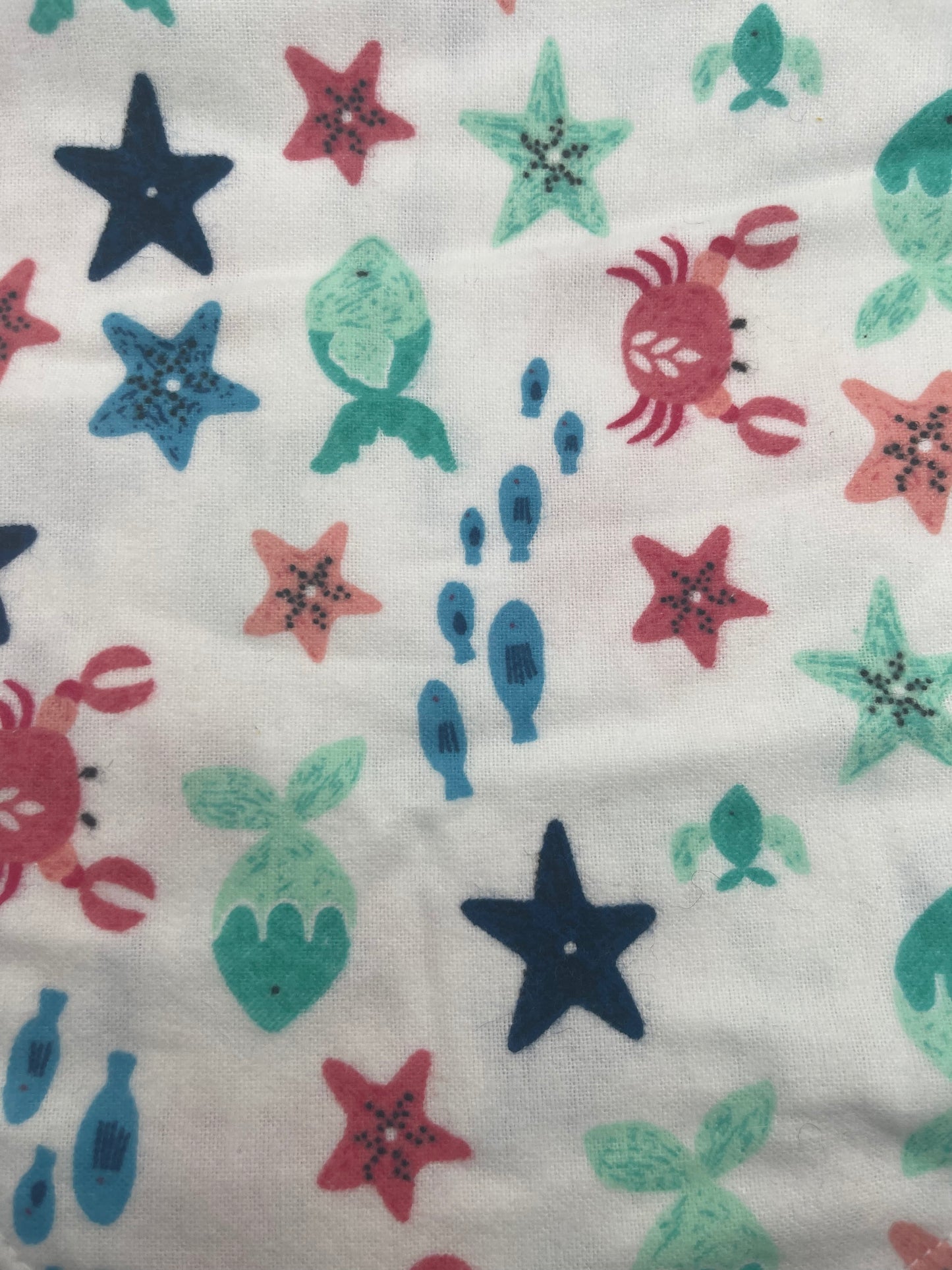 Sea friends burp cloth