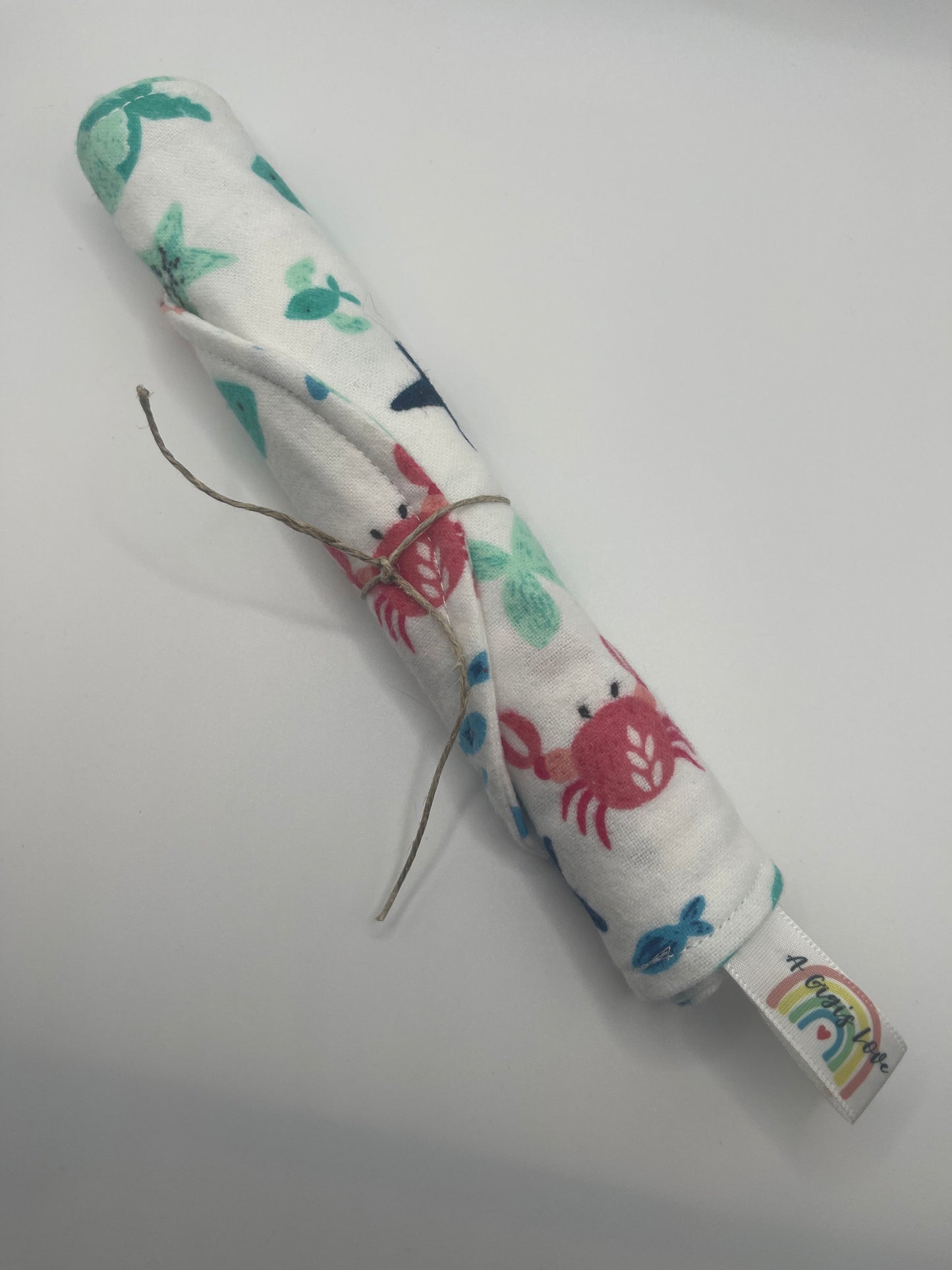 Sea friends burp cloth