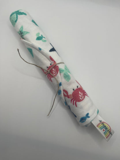 Sea friends burp cloth